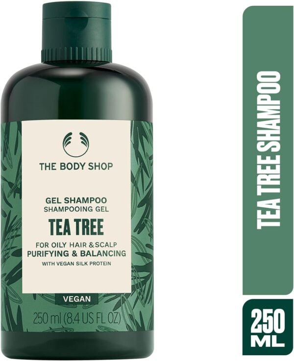 The Body Shop Tea Tree Purifying & Balancing Shampoo for Oily Hair & Scalp, Vegan, 8.4 Fl Oz - Imagem 2