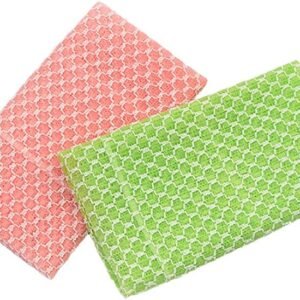 Toalha de banho coreana esfoliante real toalha de banho bucha tricotada com fio frisado, verde e rosa (2)