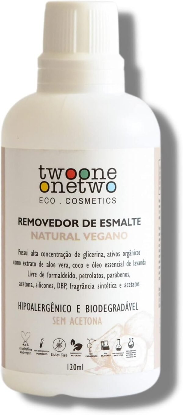 Twoone Onetwo Removedor de Esmalte Sem Acetona 120ml - 1 Unidade