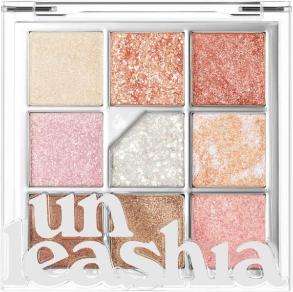 UNLEASHIA Glitterpedia Sombra para os olhos | Paleta | Maquiagem para os olhos | Maquiagem vegana | Cosméticos coreanos | uso diário | fosco|glitter|cintilante|pérola|diariamente|festa|cintilante..