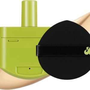 UNLEASHIA Refil de almofada Foundation Makeup Healthy-Green – 15 g, cobertura leve montável, maquiagem vegana, acabamento acetinado natural (16N)