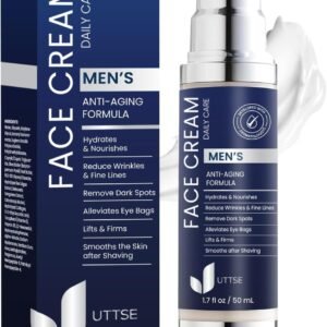 Uttse Hidratante Facial Masculino 6 Em 1: Creme Facial Antienvelhecimento - Tratamento Para Bolsas Nos Olhos - Cuidados Com A Pele Para Homens - 1,7 Fl Oz