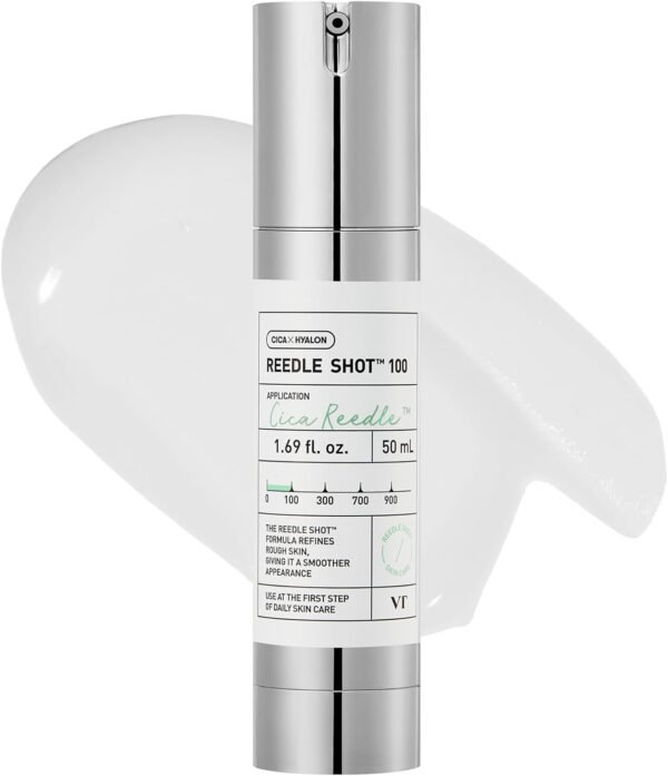 VT COSMETICS Cica Reedle Shot 100, Sérum De Microagulhamento Spicule Para Cuidado Dos Poros E Esfoliação, Exossomo, Centella Asiática Para Pele De Vidro, Textura Da Pele, Intensificador Líquido Cor