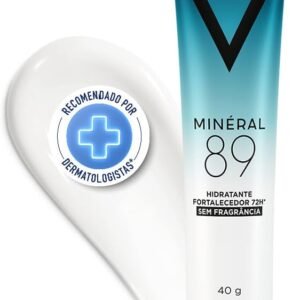 Vichy Minéral 89, Creme Hidratante Fortalecedor Facial com Acido Hialuronico, Esqualano, Vitamina B3 e Minerais, 40ml