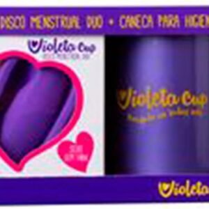 Violeta Cup Kit Caneca Higienizadora + Disco Menstrual Duo Cor Violeta Violeta Único
