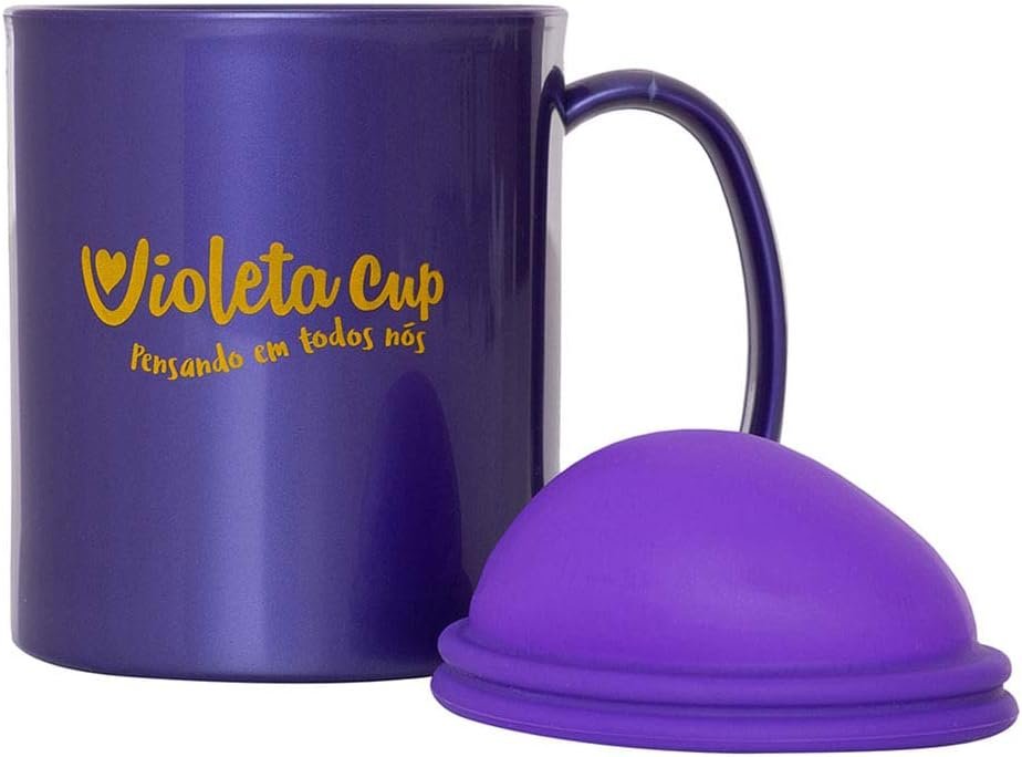 Violeta Cup Kit Caneca Higienizadora + Disco Menstrual Duo Cor Violeta Violeta Único 2 Violeta Cup Kit Caneca Higienizadora + Disco Menstrual Duo Cor Violeta Violeta Único - Imagem 2