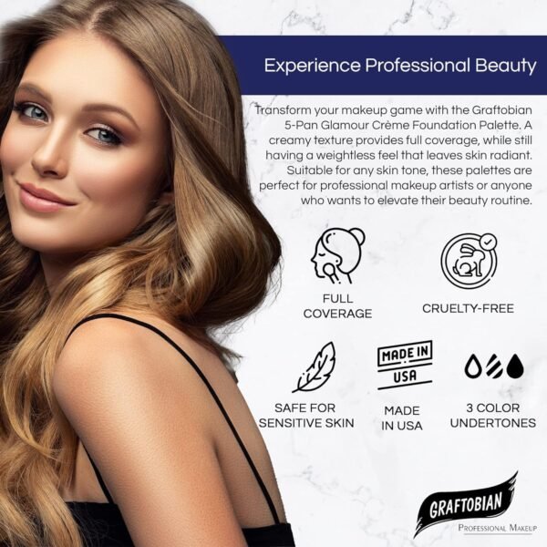 (Warm2) - Graftobian Professional HD Cream Foundation palette in warm and cool colours - Imagem 2
