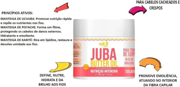 Widi Care Cronograma Capilar Juba Máscara Hidro-Nutritiva, Manteiga e Máscara Reconstrutora