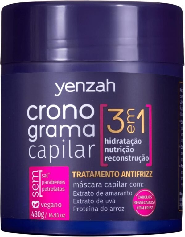 YENZAH - CRONOGRAMA 3 EM 1 - MÁSCARA ANTIFRIZZ, Yenzah