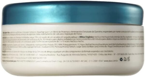 YKAS BBTox Orgânico Pro Repair - Máscara de Alinhamento Capilar 250g - Imagem 2