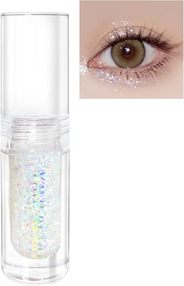 YMH BEAUTE Sombra líquida com glitter, pigmentada, longa duração, secagem rápida, fácil de aplicar, cola solta com glitter para maquiagem de cristais dos olhos (lantejoulas coloridas