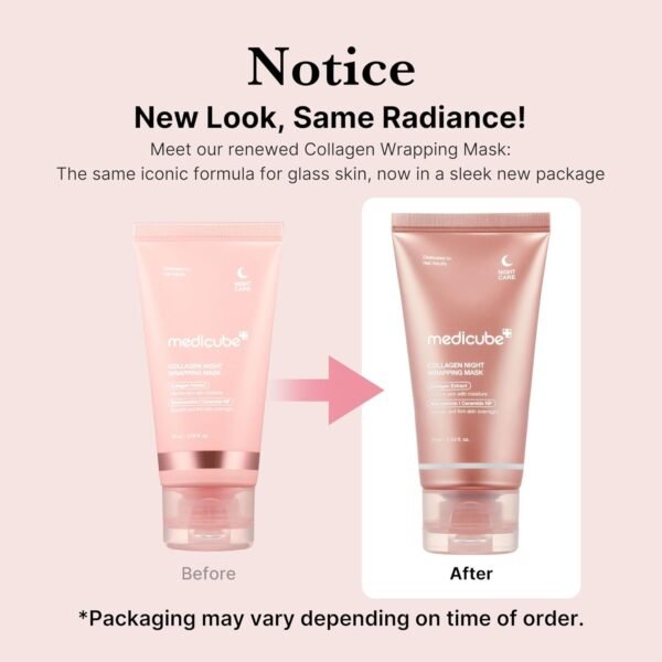 medicube Máscara Facial Peel-Off De Colágeno Para Envolvimento Noturno - Cuidado Com Elasticidade E Hidratação, Reduz Flacidez E Opacidade - Colágeno Hidrolisado Para Pele Brilhante - Cuidados Com - Imagem 2